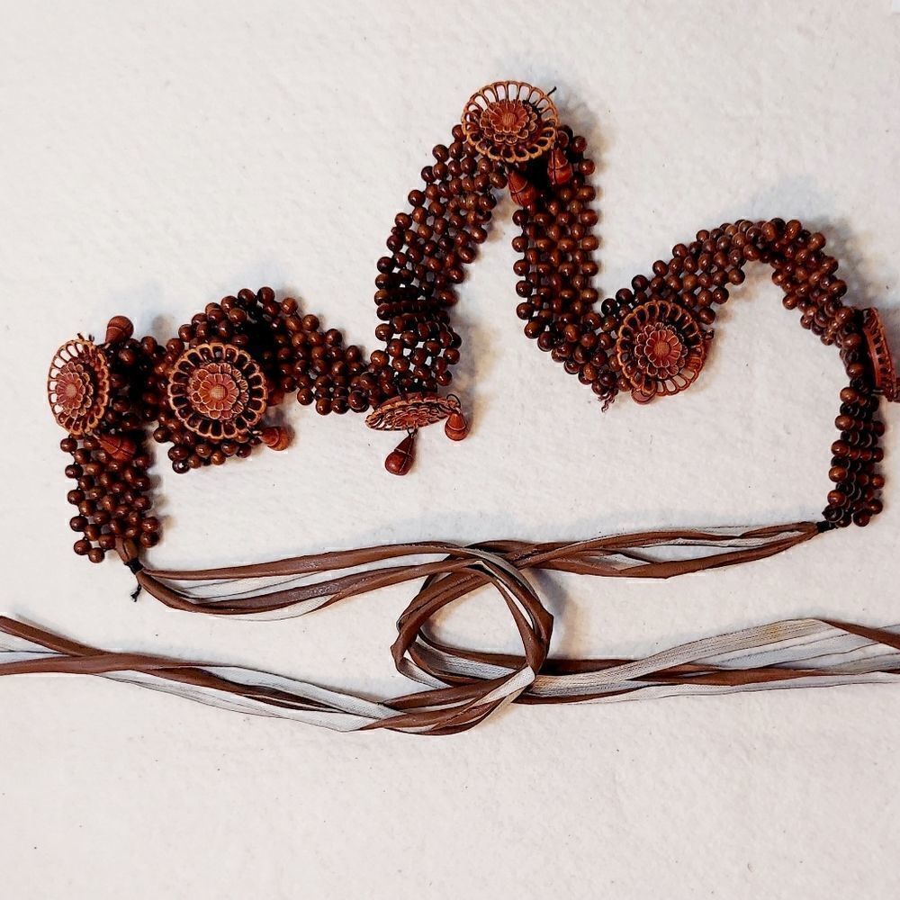 Wooden Weaved Tassel Belt - Picture 5 of 5